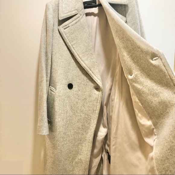 CLUB MONACO GREY WOOL DAYLINA KNEE LENGTH COAT - Picture 10 of 16